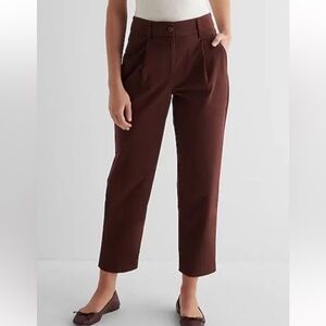 Express Brown High Waisted Ankle Chino Pant - Size 10R - NWT